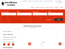 Tablet Screenshot of imobiliariaarapua.com.br